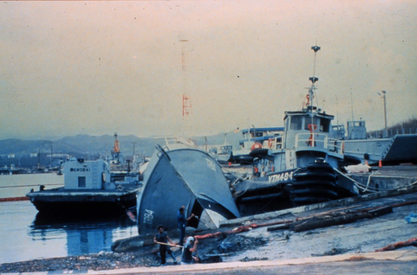 Vessels wrecked at Ensenada Honda, Puerto Rico by Hurricane Hugo in 1989