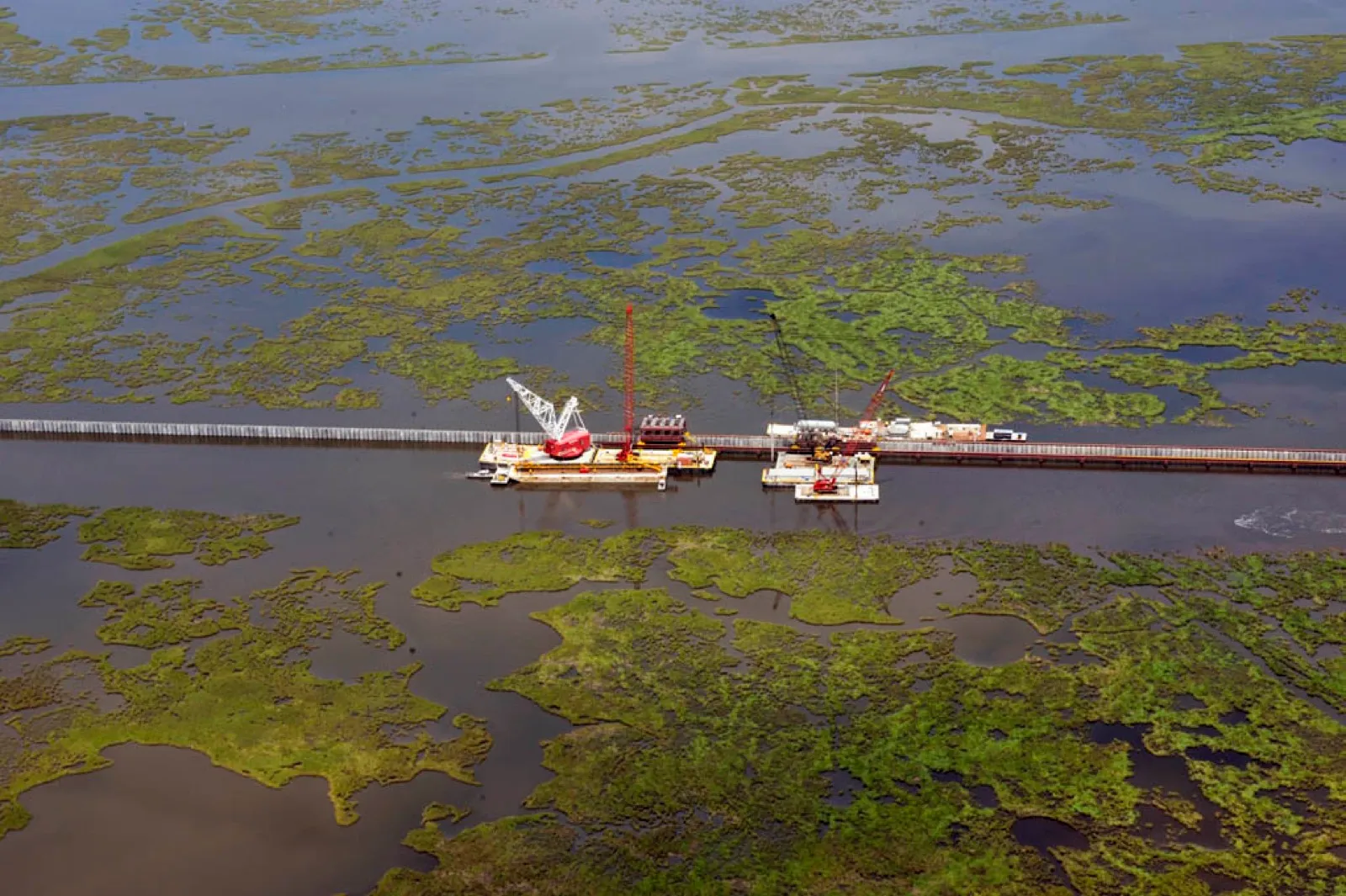 The Lake Borgne storm-surge barrier near New Orleans
