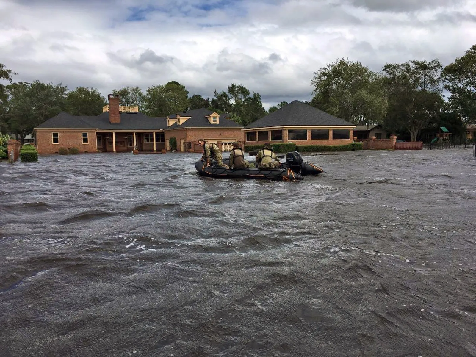 Flooding in the Ortega neighborhood of Jacksonville, Florida after Hurricane Irma