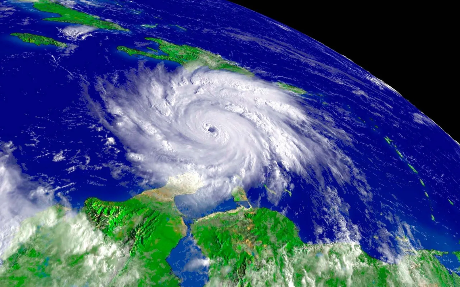 Hurricane Ivan at Category 5 intensity in the Caribbean Sea