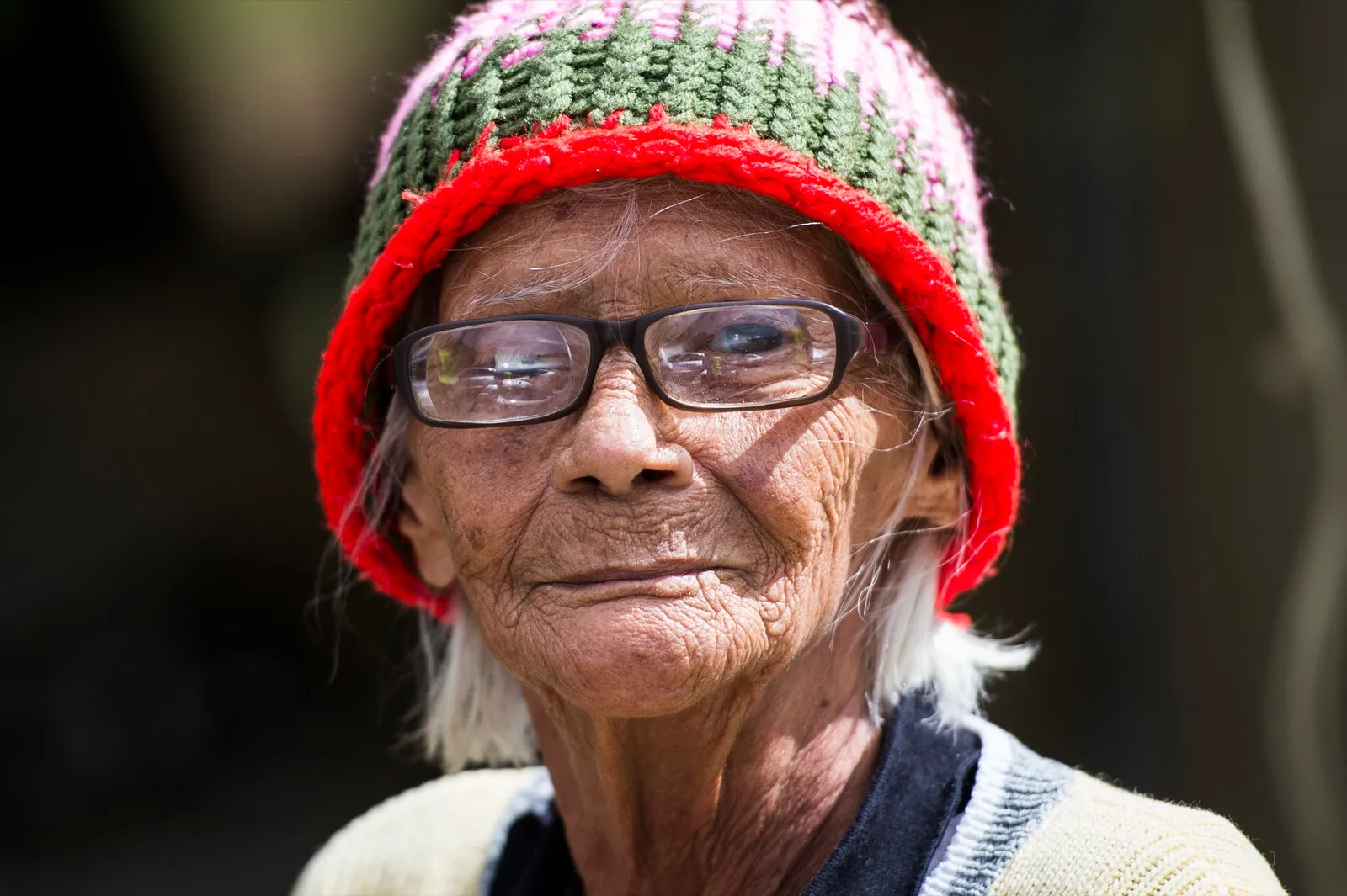 A resident of Barranquitas, Puerto Rico receives food and water weeks after Hurricane Maria